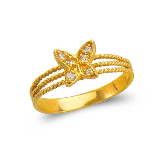 NEW 14K YELLOW GOLD LADIES FASHION BUTTERFLY RING: NEW 14K YELLOW GOLD LADIES FASHION BUTTERFLY RING LADIES FASHION BUTTERFLY RING NEW 14K YELLOW GOLD Apx. SIZE: 7mm Apx. WEIGHT: 2.1g