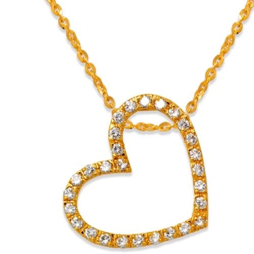 NEW 14K YELLOW GOLD HEART PENDANT (1 of 1)
