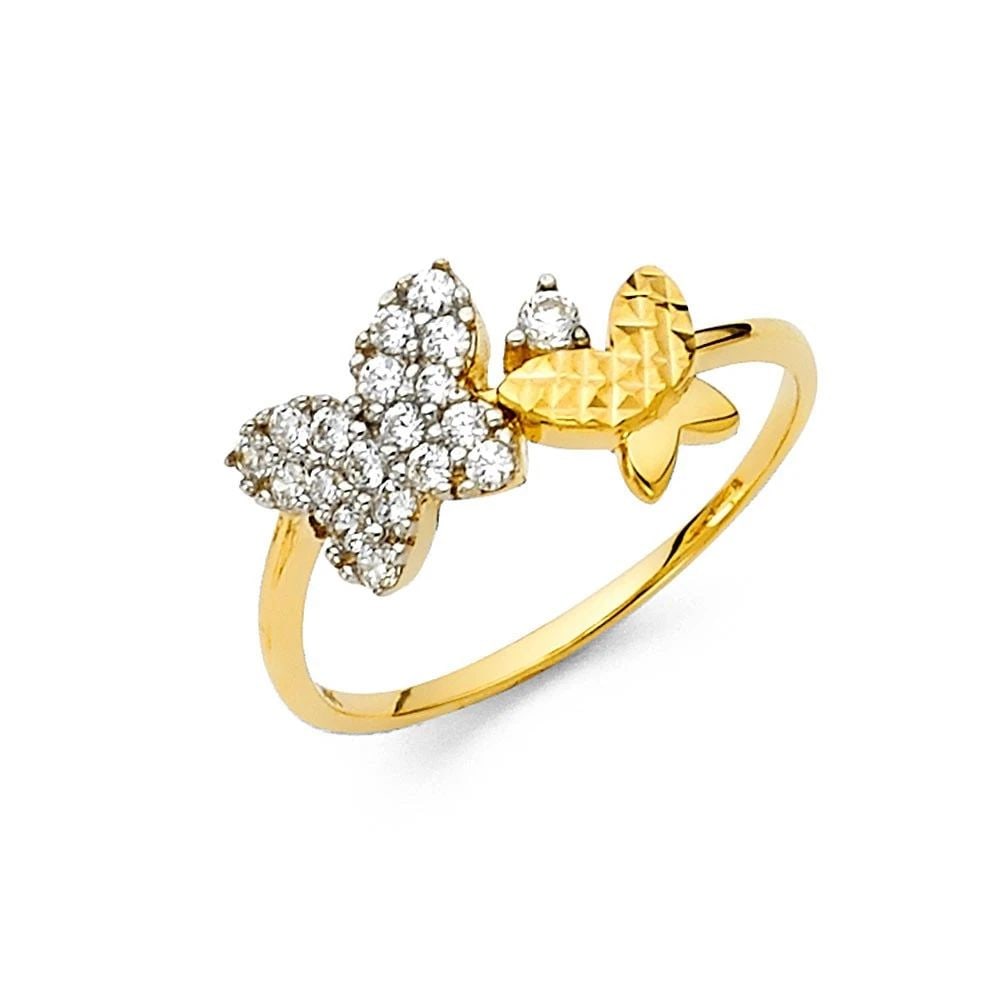 NEW 14K TWO TONE GOLD FANCY RING: NEW 14K TWO TONE GOLD FANCY RING FANCY RING NEW 14K TWO TONE GOLD WIDTH : 10 mm WEIGHT : 2.1g