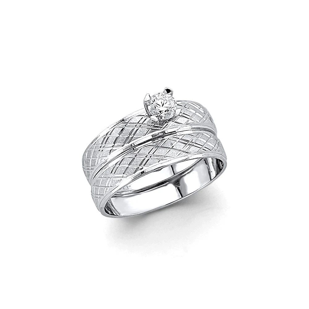 NEW 14K WHITE GOLD LADIES ENGAGEMENT RING (1 of 1)