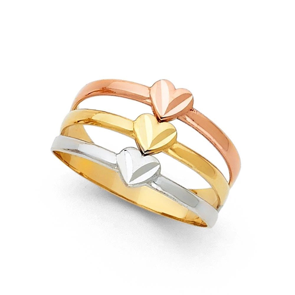 NEW 14K TRI COLOR GOLD SEMANARIO RING -SIZE 7 (1 of 1)