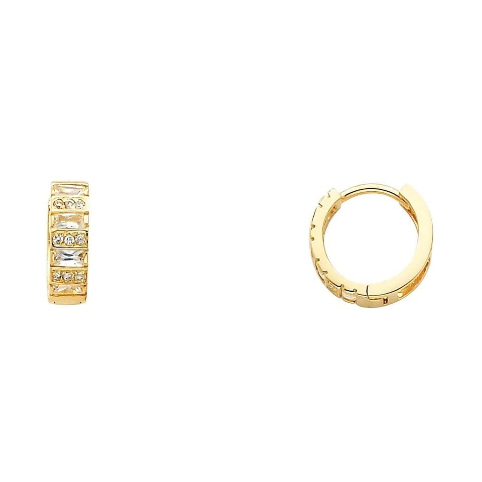 NEW 14K YELLOW GOLD HUGGIES EARRINGS: NEW 14K YELLOW GOLD HUGGIES EARRINGS HUGGIES EARRINGS NEW 14K YELLOW GOLD HEIGHT - 12 mm WIDTH - 12 mm Apx WEIGHT - 1.5 g
