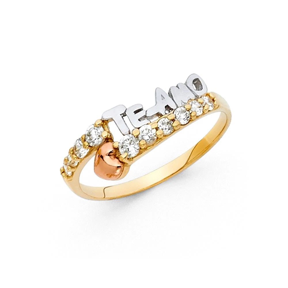 NEW 14K TRI COLOR GOLD TEAMO RING- SIZE 7: NEW 14K TRI COLOR GOLD TEAMO RING TEAMO RING NEW 14K TRI COLOR GOLD WIDTH : 7 mm Average Apx. WEIGHT : 2g