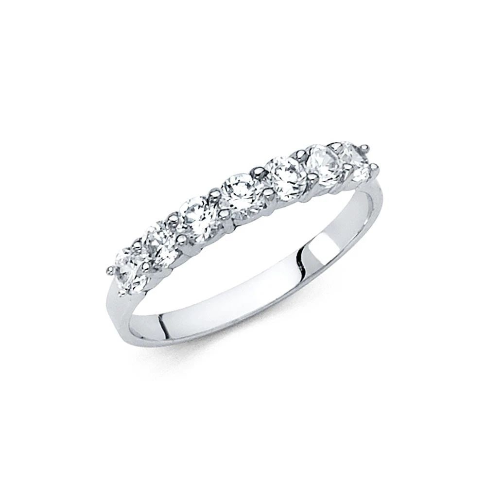 NEW 14K WHITE GOLD WEDDING BAND -SIZE 7 (1 of 2)