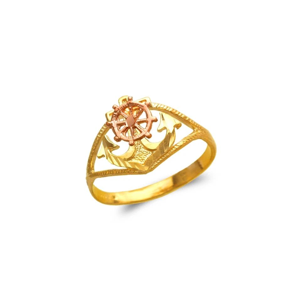NEW 14K TWO TONE GOLD LADIES AMOR RING (1 of 1)