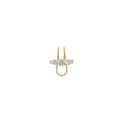NEW 14K YELLOW GOLD CUFF EARRING (1 of 2)