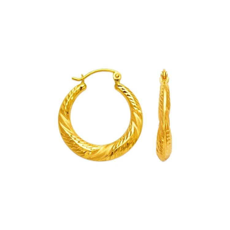 NEW 14K YELLOW GOLD DANGLING BOW STUD EARRINGS (1 of 1)