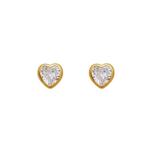 NEW 14K YELLOW GOLD 6MM HEART BEZEL STUD EARRINGS: NEW 14K YELLOW GOLD 6MM HEART BEZEL STUD EARRINGS 6MM HEART BEZEL STUD EARRINGS NEW 14K YELLOW GOLD Width: Approx. 6mm AVERAGE Apx WEIGHT: 2g