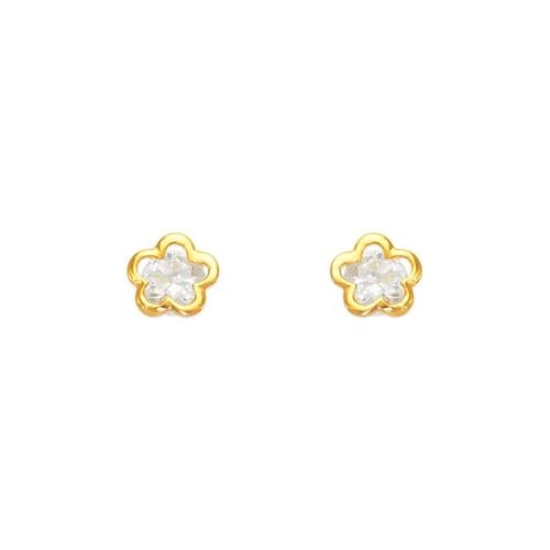 NEW 14K YELLOW GOLD FLOWER STUD EARRINGS: NEW 14K YELLOW GOLD FLOWER STUD EARRINGS FLOWER STUD EARRINGS NEW 14K YELLOW GOLD Width: Approx. 5x5mm AVERAGE Apx WEIGHT: 2g