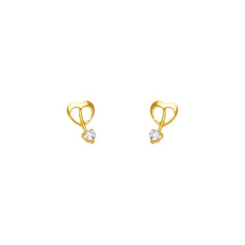 NEW 14K YELLOW GOLD HEART STUD EARRINGS: NEW 14K YELLOW GOLD HEART STUD EARRINGS HEART STUD EARRINGS NEW 14K YELLOW GOLD Width: Approx. 4x7mm AVERAGE Apx WEIGHT: 2g