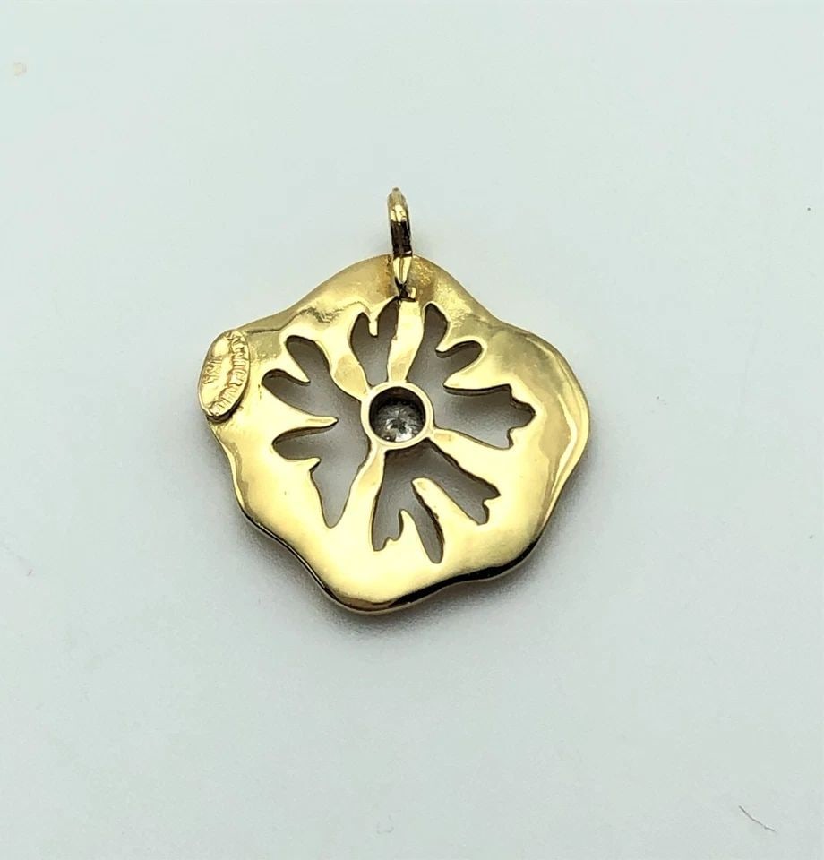 SARAH GRAHAM SEA URCHIN 18K GOLD PENDANT WITH 0.10CT DIAMOND ( 3.5 GRAMS ) (1 of 2)