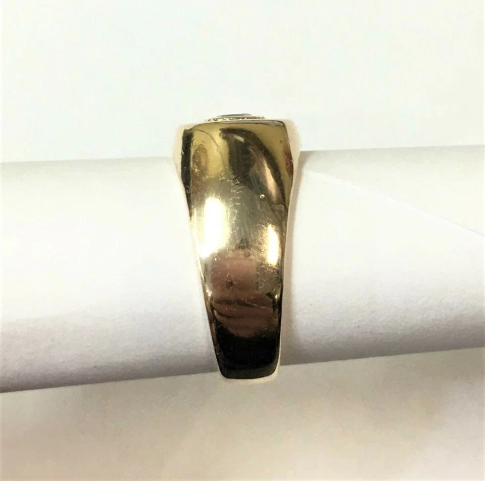 14K GOLD MEN'S RING, 0.64CT SAPPHIRE, 0.28CTS OF DIAMONDS ( SIZE: 9 ) 9.8G (1 of 2)