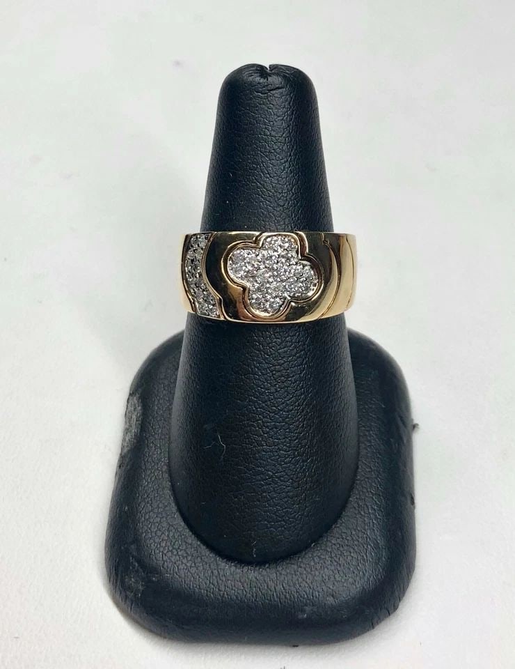 NEW WOMEN'S 14K YELLOW GOLD RING WITH 0.40CTS NATURAL DIAMONDS 9.2 GRAMS (1 of 2)