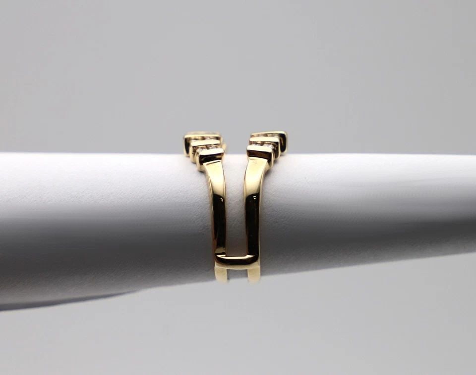 14K YELLOW GOLD ENHANCER RING WITH 0.52CTS DIAMONDS (SIZE: 6.25) 4.6G (1 of 2)