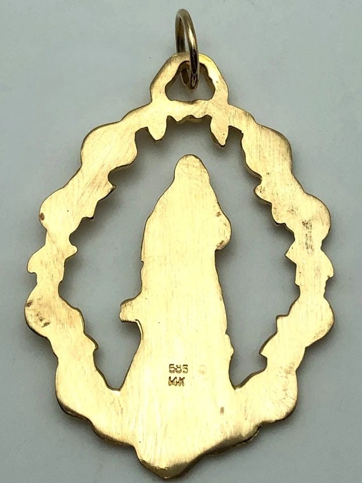 14K YELLOW GOLD GUADALUPE PENDANT ( 5.6 GRAMS ) (1 of 2)