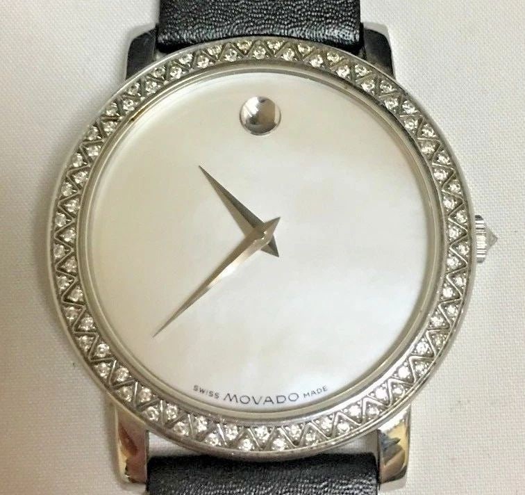 MOVADO SWISS MADE 84 G2 1853 S WATCH WITH 1.00CTS OF DIAMONDS IN THE BEZEL (1 of 2)