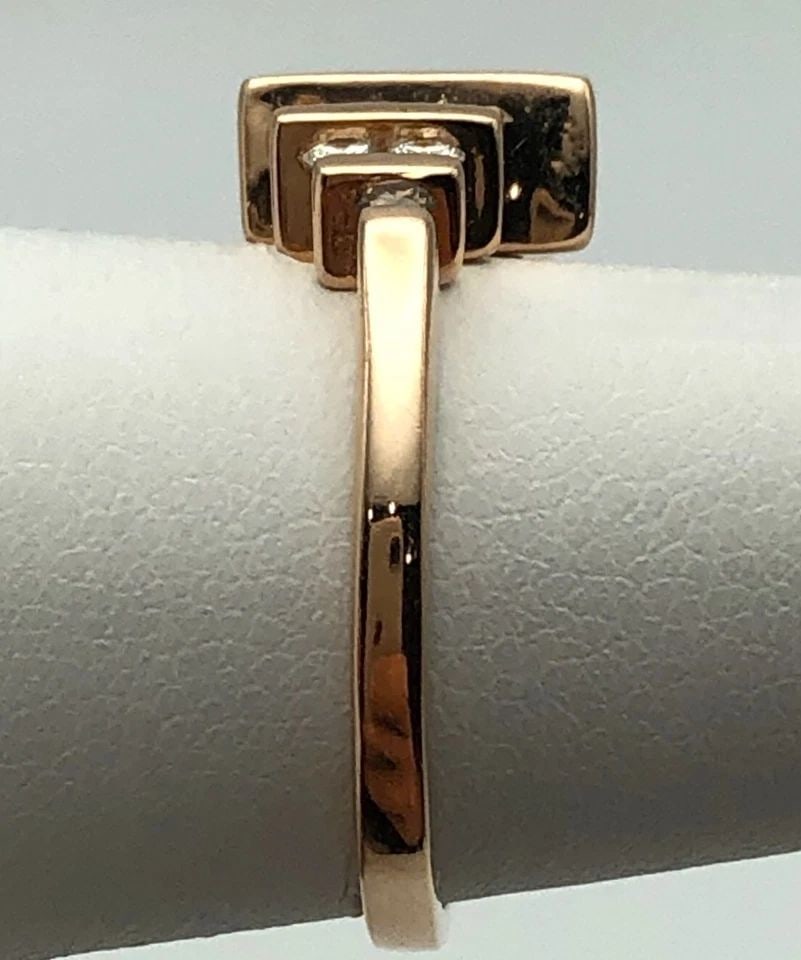 14K ROSE GOLD RING WITH 0.36CTW WHITE AND CHOCOLATE DIAMONDS (SIZE 5.25) 3.1G (1 of 2)