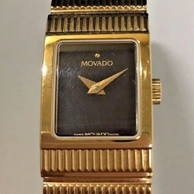 WOMEN'S MOVADO 88 A1 1401 CONCERTO GOLD TONE 17MM CASE (1 of 2)