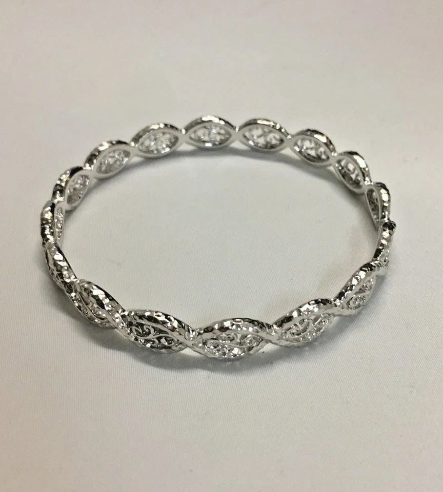 GABRIEL & CO 925 STERLING SILVER BANGLE BRACELET 21.5 GRAM (1 of 2)