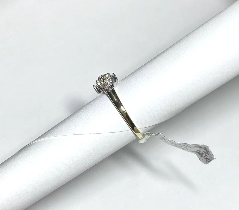 NEW WOMEN'S 10K YELLOW GOLD RING WITH 0.10CT DIAMONDS (SIZE 6.5) 1.8 GRAM (1 of 2)