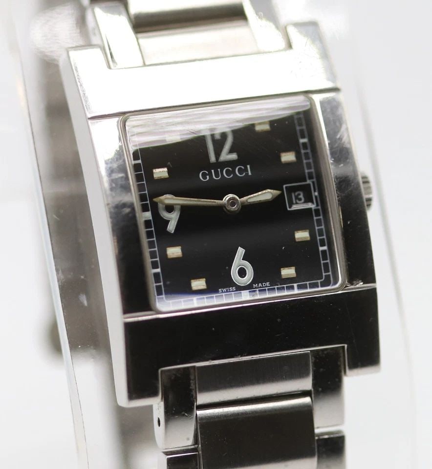 WOMEN'S GUCCI 7700M STAINLESS STEEL MEN'S WATCH 6.5" WRIST 27MM CASE (1 of 2)