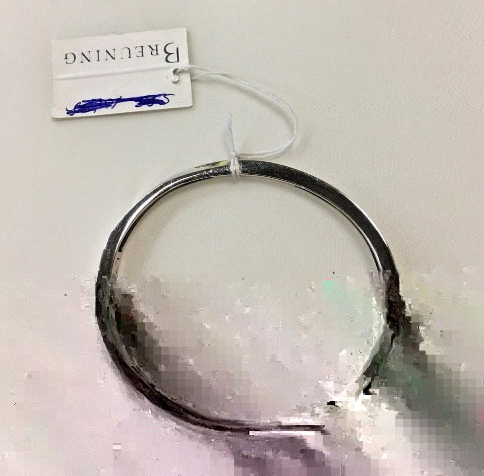 BREUNING TWISTED BANGLE BRACELET IN STERLING SILVER (7.5 INCH) 15 GRAM (1 of 2)