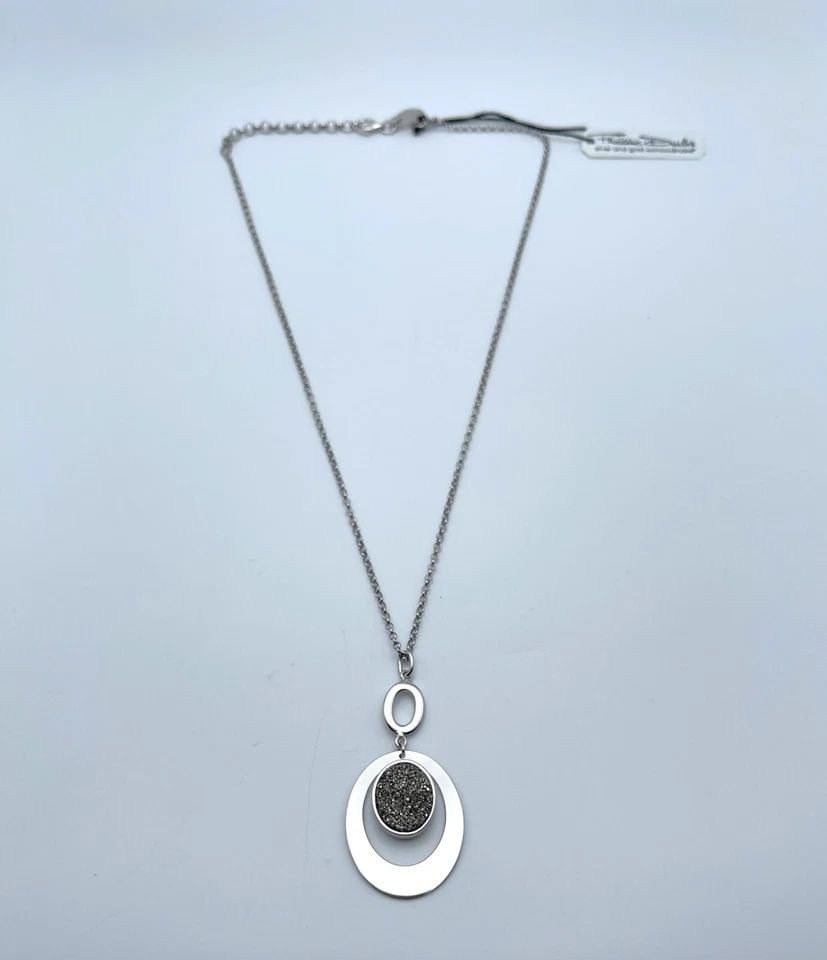 FREDERIC DUCLOS STERLING SILVER CHAIN AND PENDANT 18" INCHES 9.6 GRAMS (1 of 2)