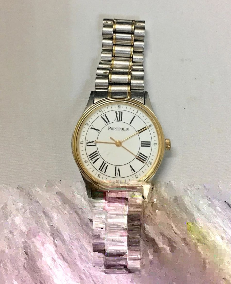 PORTFOLIO WATCH, SWISS MADE, TWO TONE, UNISEX 33MM CASE (1 of 2)