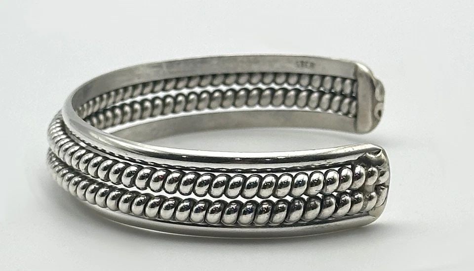 925 STERLING SILVER CUFF BRACELET ( 7 INCH ) 31.8 GRAMS (1 of 2)