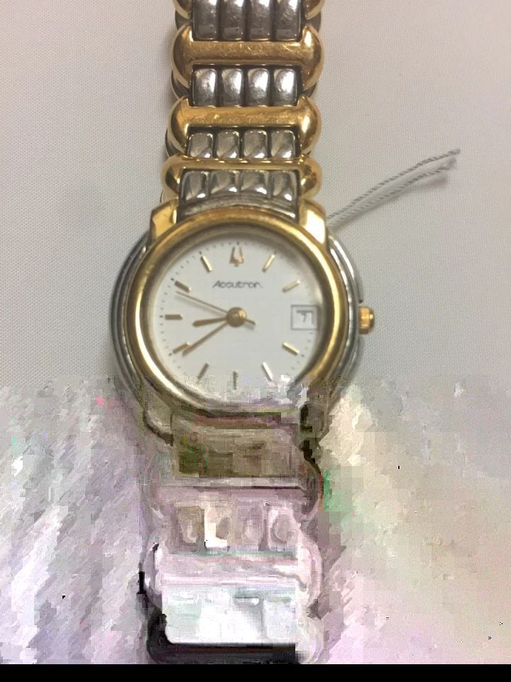 ACCUTRON STAINLESS STEEL TWO-TONE WOMEN'S WATCH 28B35 (1 of 2)