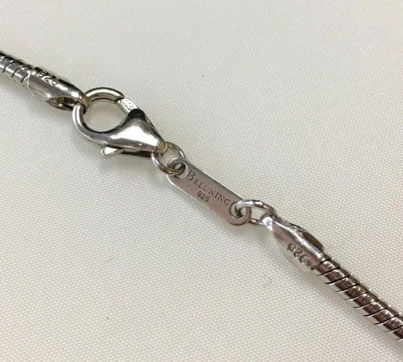 BREUNING 925 STERLING SILVER NECKLACE ( 18 INCH ) 17.2 GRAM (1 of 2)
