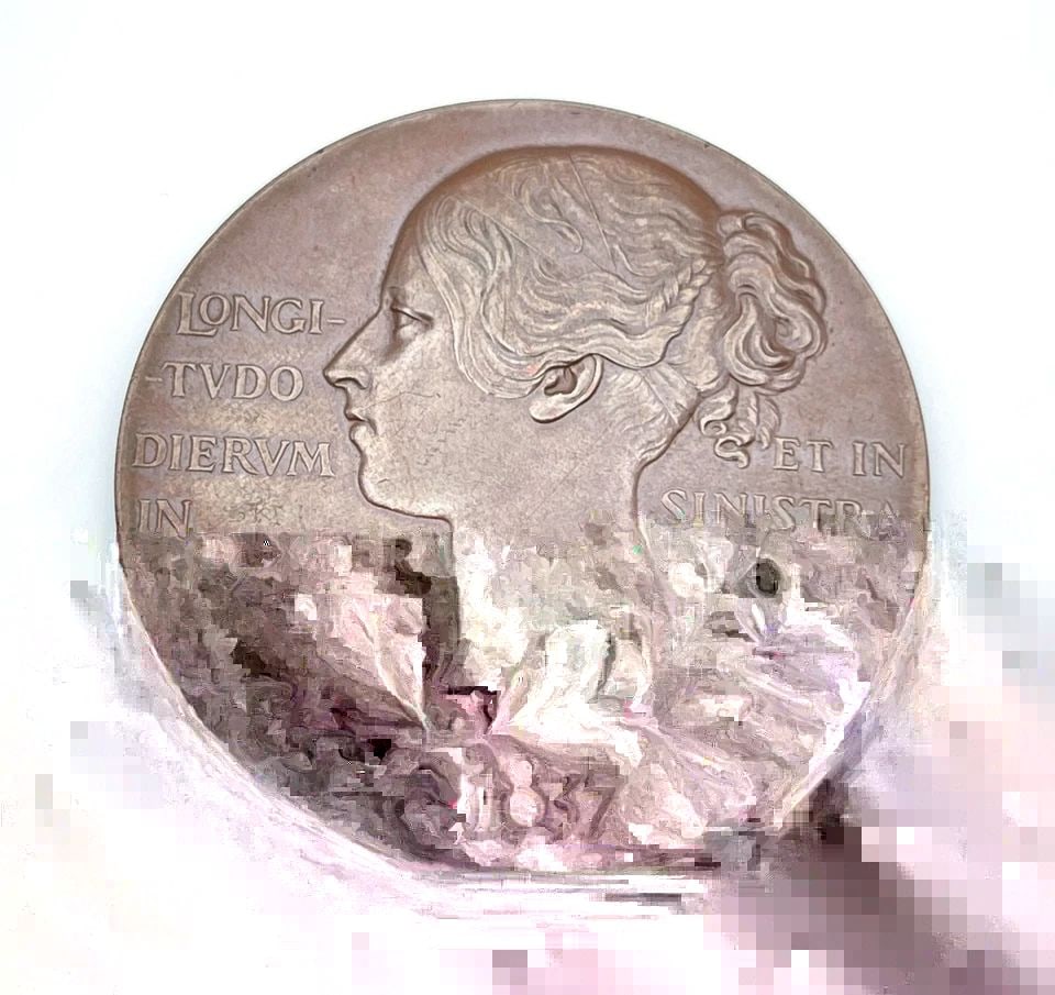 GREAT BRITAIN VICTORIA 1837 BRONZED AE MEDAL COIN LARGE (1 of 2)