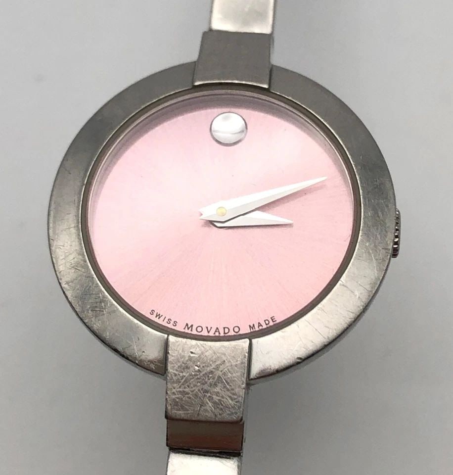 MOVADO WOMEN'S WATCH BELA PINK DIAL STAINLESS STEEL MODEL: 84 A1 1830 (1 of 2)