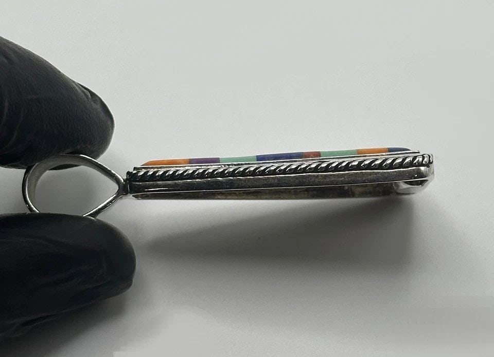 CAROLYN POLLACK RELIOS 925 STERLING SILVER INLAY PENDANT 20.1 GRAM (1 of 2)