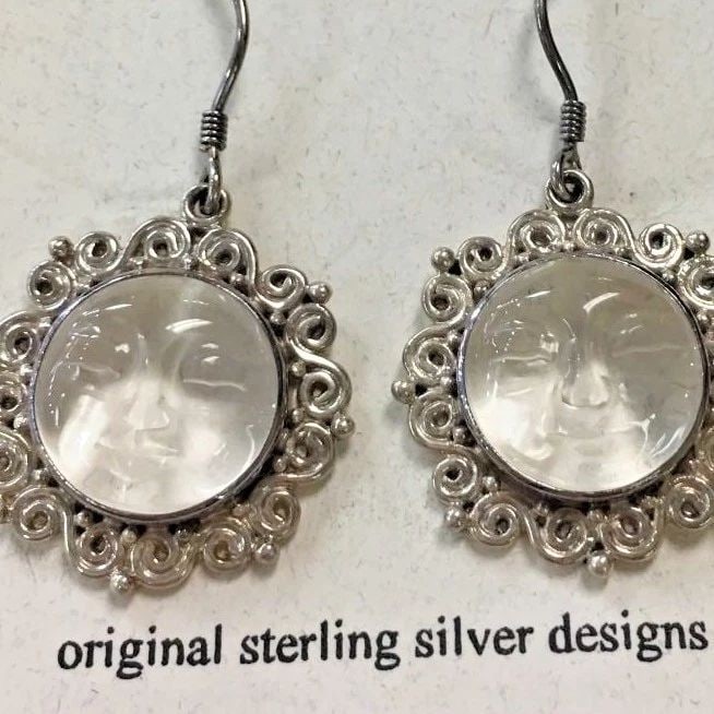 SAJEN STERLING SILVER EARRINGS WITH FACES 9.8 GRAM: SAJEN STERLING SILVER EARRINGS WITH FACES Sajen Sterling Silver Earrings with Faces You are bidding on a pre-owned Sajen Sterling Silver Earrings with Faces. There are few minor scratches on the earri