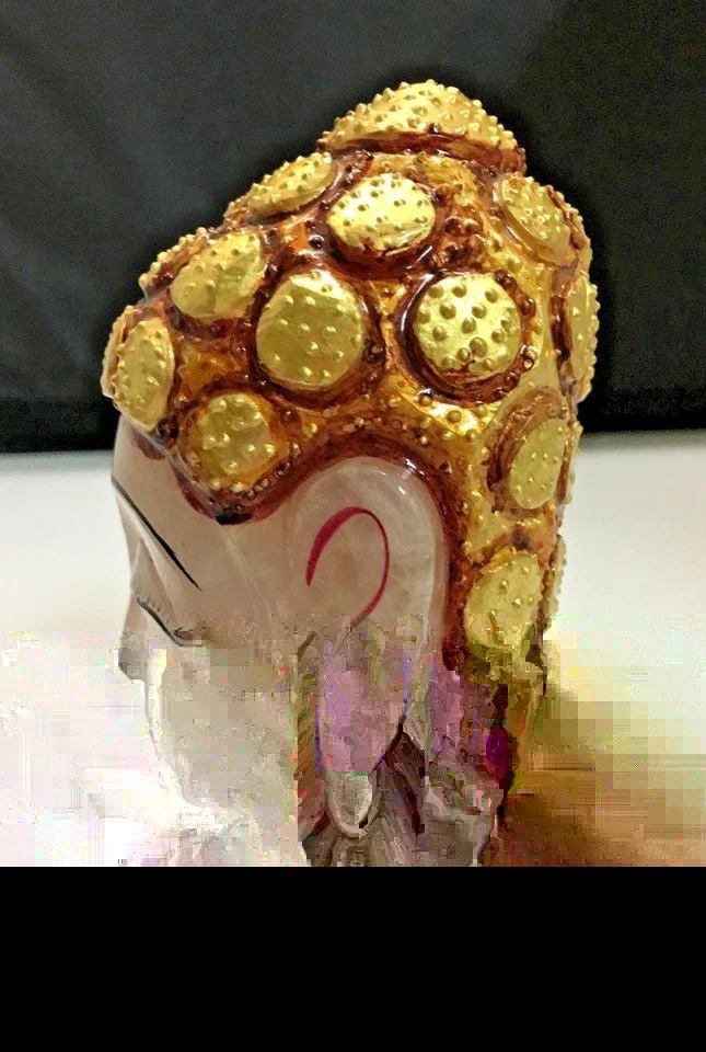 CUSTOM HAND MADE GENUINE AMETHYST GOLD PLATED BUDDHA (MADE IN INDIA) (1 of 2)