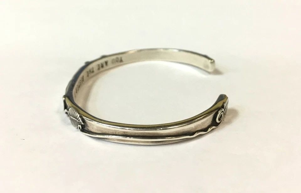 SANDY COMSTOCK STERLING SILVER BANGLE MY FRIEND STYLE (6 INCH) 5.9 GRAMS (1 of 2)