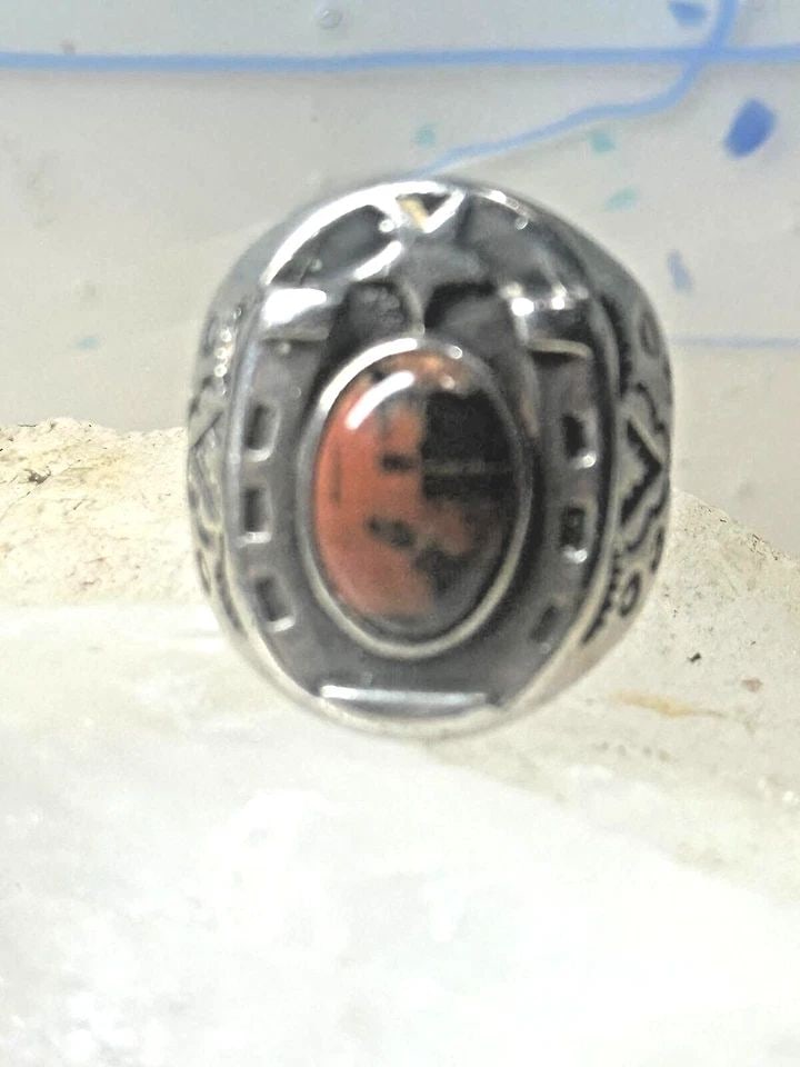 HORSESHOE RING NAVAJO SIZE 8 STAR GOOD LUCK JASPER STERLING SILVER WOMEN MEN: HORSESHOE RING NAVAJO SIZE 8 STAR GOOD LUCK JASPER STERLING SILVER WOMEN MEN Horseshoe ring Navajo size 8 star Good Luck Jasper ? sterling silver women men Size 8 Weight 16.8g Length 7/8" Width 1/2" T