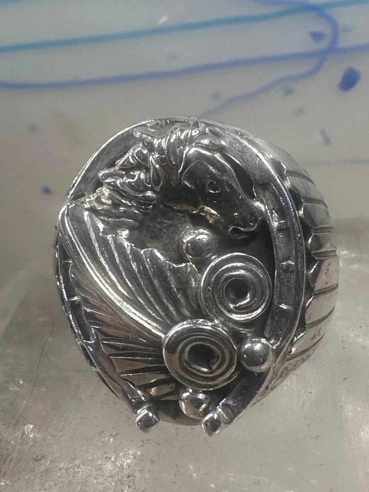 HORSESHOE RING SOUTHWEST HORSE SIZE 9.75 STERLING SILVER WOMEN MEN (1 of 2)