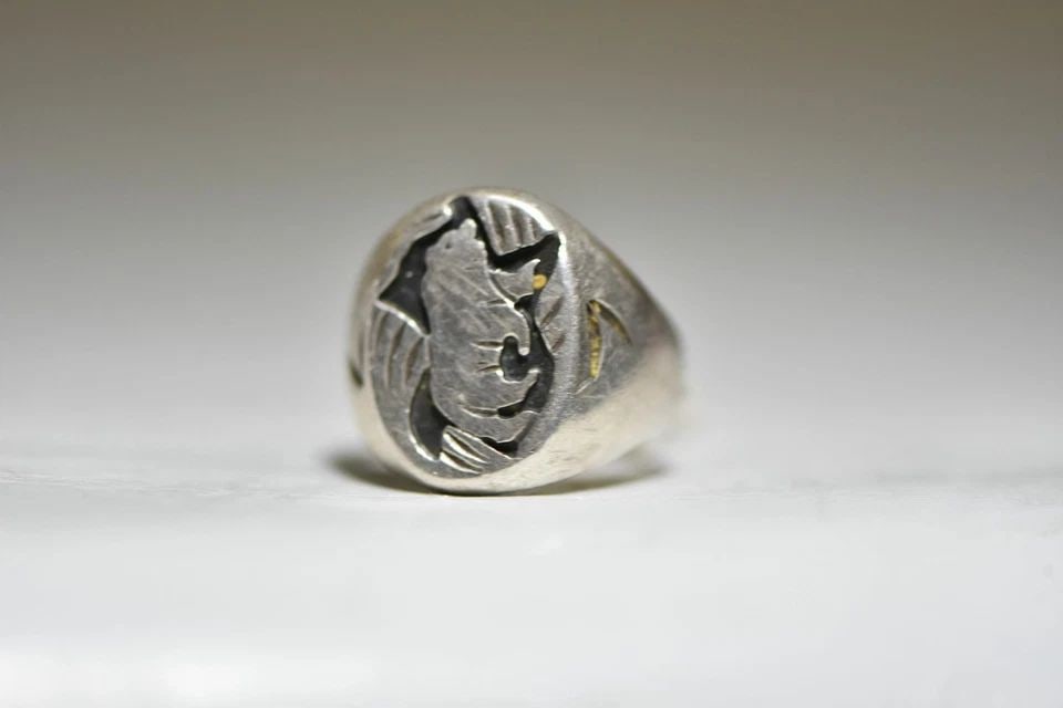 BEAR RING WALKING IN MOUNTAINS SOUTHWEST STERLING SILVER MEN WOMEN (1 of 1)