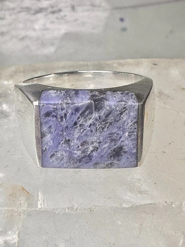 SODALITE RING SIZE 12 SOUTHWESTERN STERLING SILVER WOMEN MEN (1 of 2)