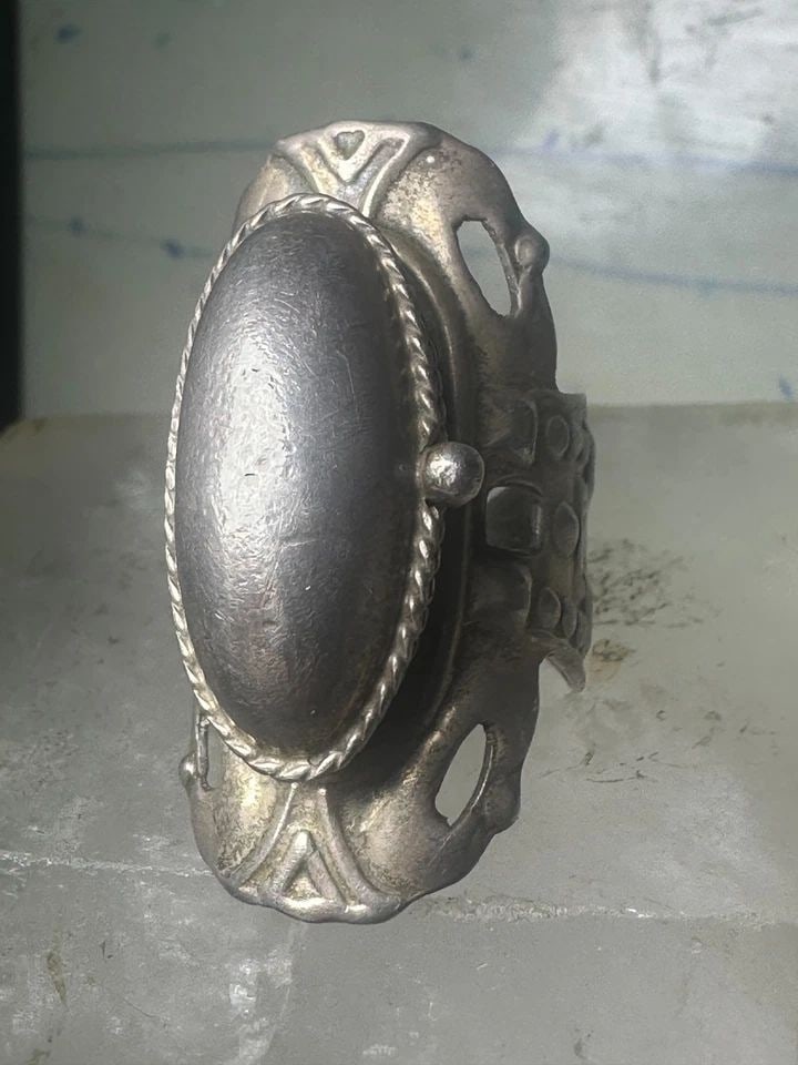 POISON RING MEXICO SIZE 9.50 ADJUSTABLE STERLING SILVER WOMEN (1 of 2)