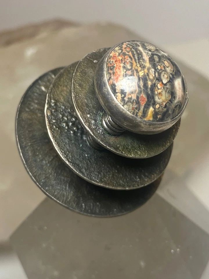 BUMBLEBEE JASPER RING STATEMENT BOHO BAND SIZE 7 STERLING SILVER: BUMBLEBEE JASPER RING STATEMENT BOHO BAND SIZE 7 STERLING SILVER Bumblebee jasper ring boho statement band size 7 sterling silver I leave the rings unpolished until I sell .. If the buyer wants the ri