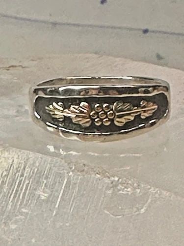 BLACK HILLS GOLD RING WEDDING BAND LEAF SIZE 10.75 STERLING SILVER WOMEN MEN (1 of 1)