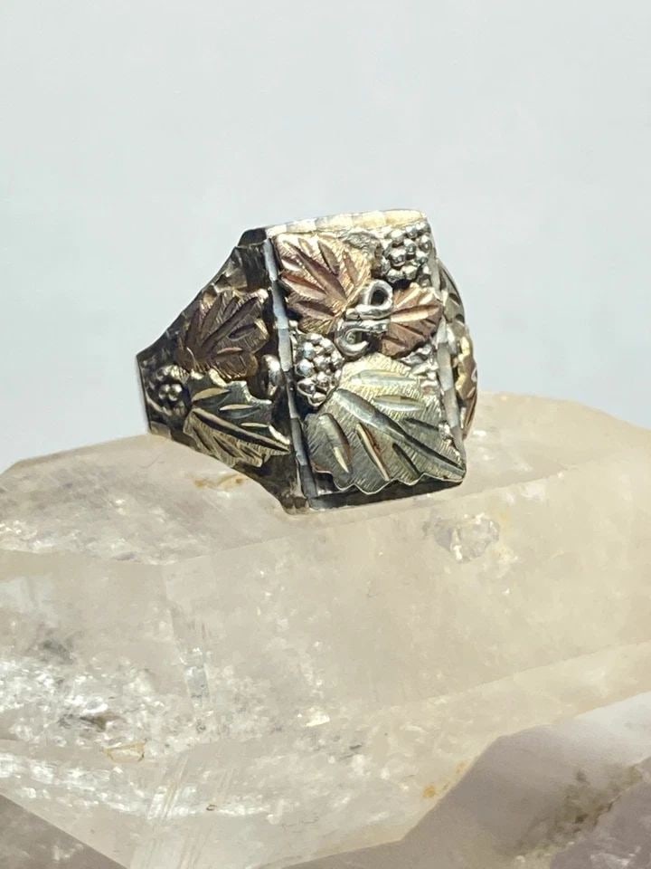 LEAVES DETAILED WITH OVERLAY METALS OVER STERLING SILVER MEN (1 of 2)