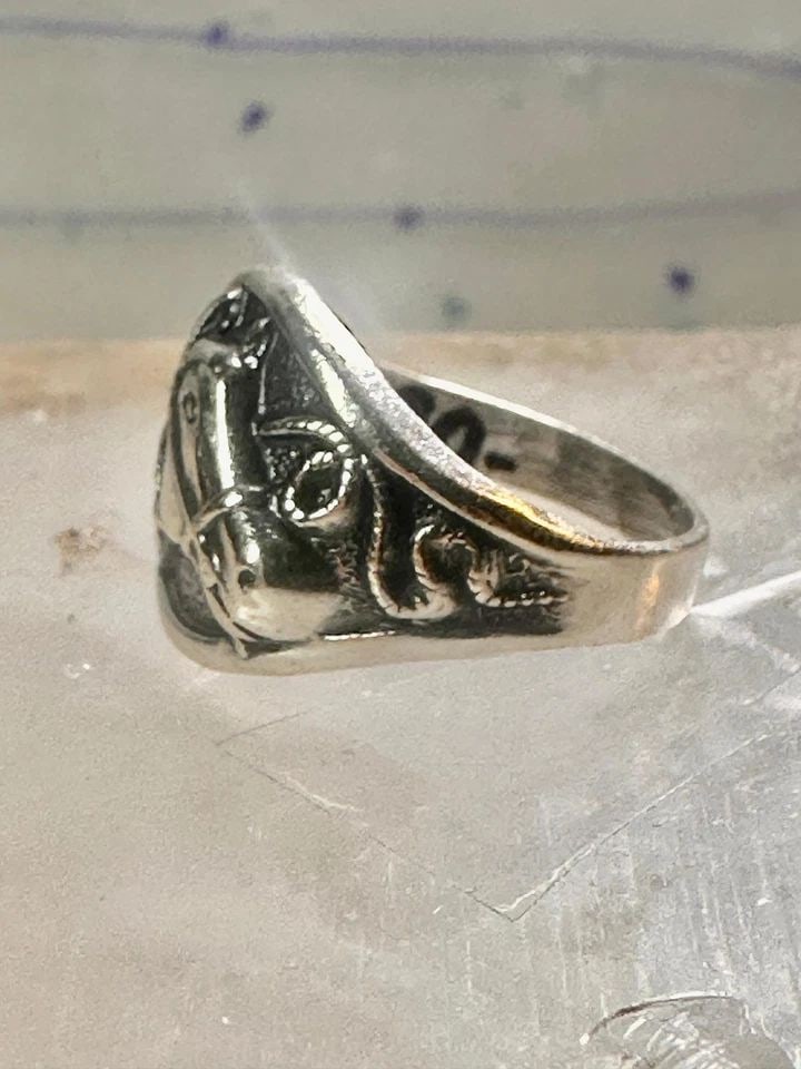 VINTAGE HORSE RING BY BELL BAND SIZE 6 STERLING SILVER COWGIRL WOMEN GIRLS (1 of 1)