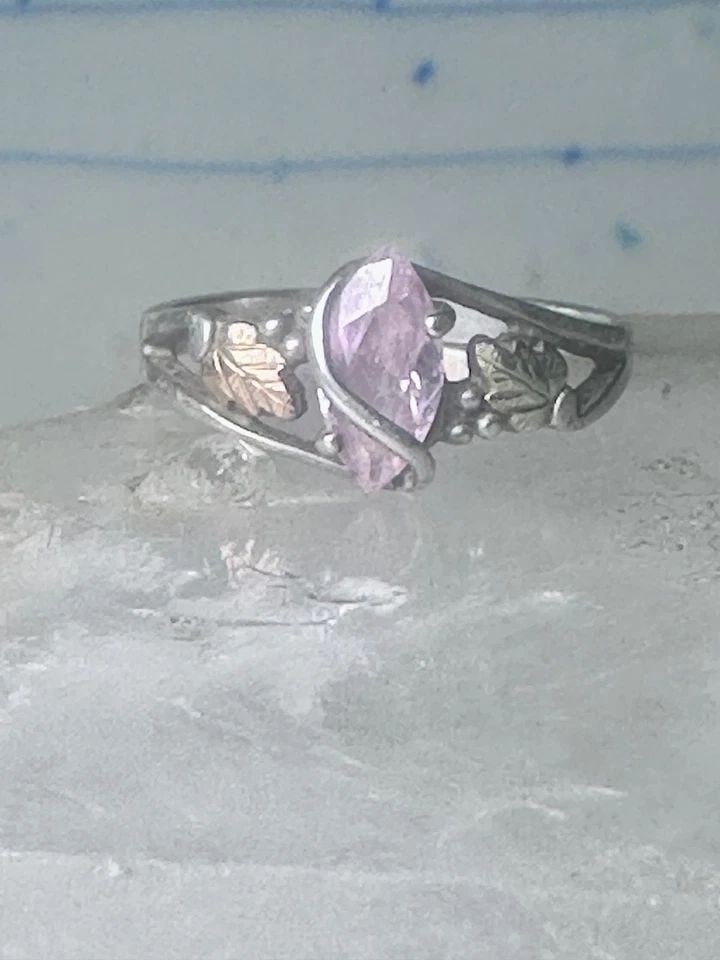 BLACK HILLS GOLD RING PINK ICE STERLING SILVER PINKY CCO SIZE 5.2 12K OVER STERL (1 of 2)