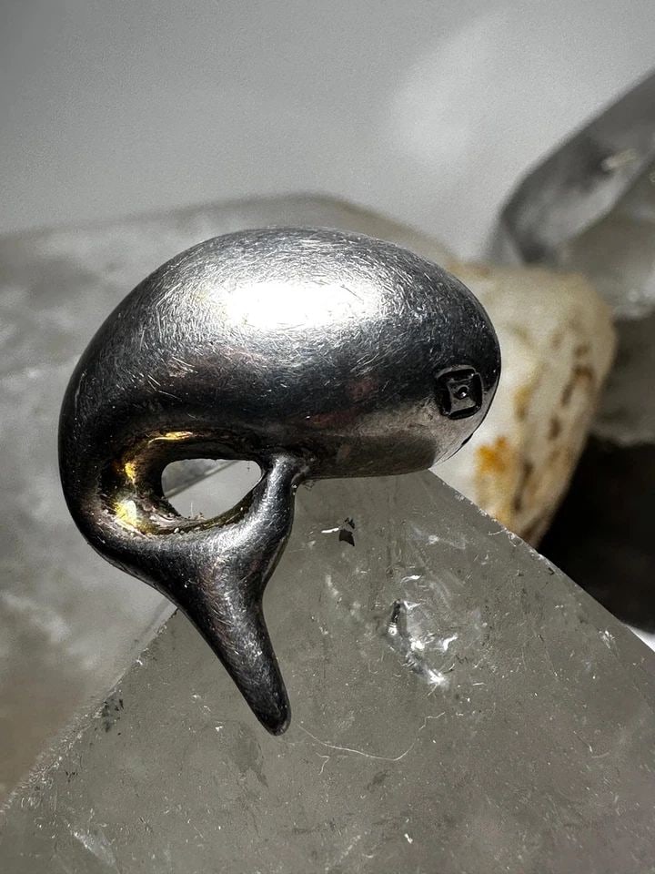 WHALE RING SIZE 6.75 MEXICO STERLING SILVER BAND WOMEN GIRLS (1 of 2)