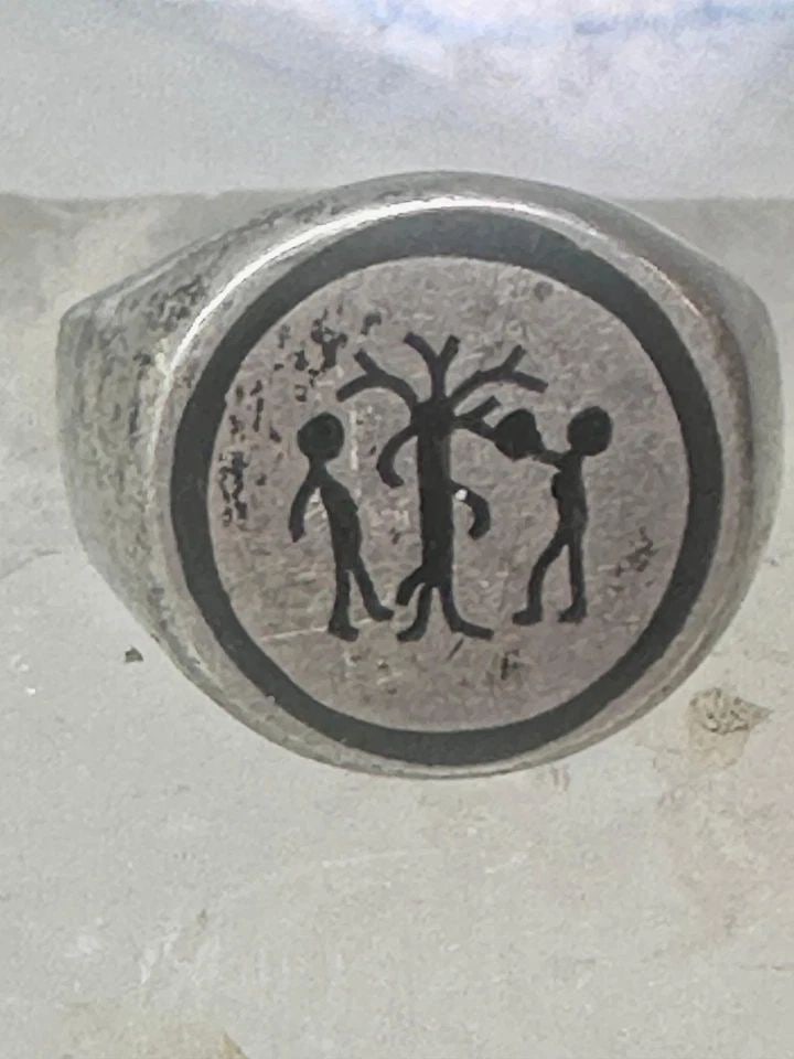 ADAM EVE RING RELIGIOUS MEXICO BAND SIZE 9 STERLING SILVER WOMEN MEN (1 of 1)
