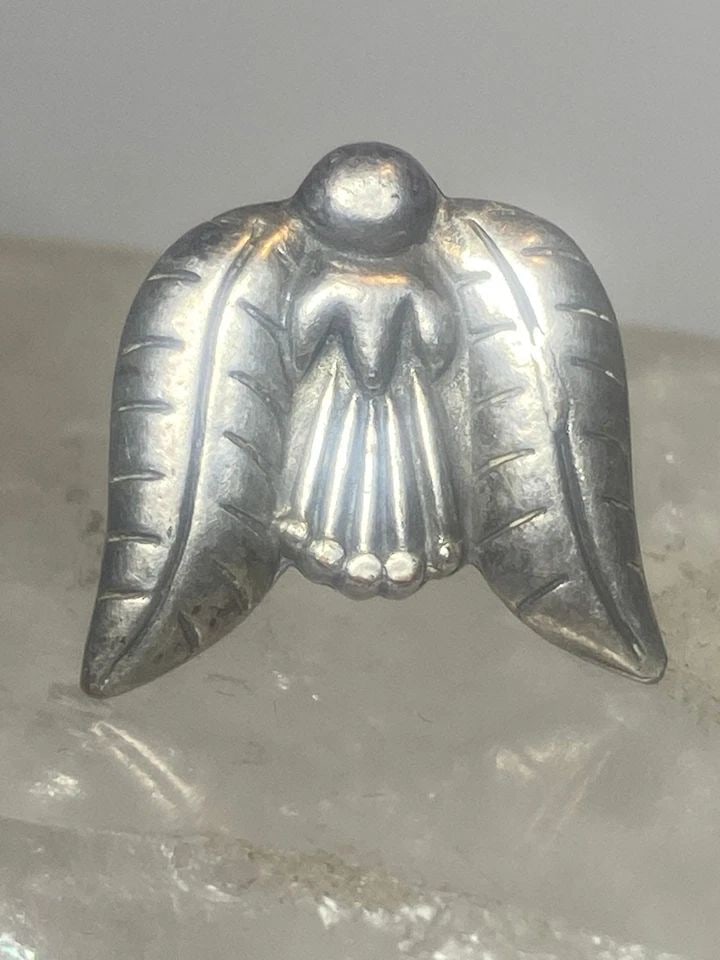 ANGEL RING SIZE 5.75 SOUTHWEST FEATHER BAND STERLING SILVER WOMEN (1 of 2)